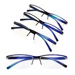 MARE AZZURO 4 Pack Blue Light Blocking Reading Glasses Women Men Lightweight Computer Readers 1.0 1.5 2.0 2.5 3.0 3.5 4.0 (2.50）