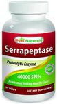 Best Naturals Serrapeptase 40000 SPUs 90 Vcaps