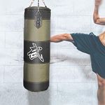 Dioche Empty Punching Bag, Durable and Sturdy Boxing Bag, Hanging Fitness Sandbags, Hanging Kick Sandbag Karate Training Boxing Fight Sandbag(80cm-Green)