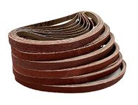 1/2 x18 Sanding Belt,Craftsman Sanding Belts Assortment,8 Each of 60 80 120 150 240 400 Grit (1/2x18 Inch,48 Pack)