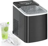 SPECILITE Ice Makers Countertop, Compact Ice Machine Maker, Self Cleaning - 26Lbs/24H, 9 Ice Cubes S/L in 6-8 Mins, Portable Icemaker with Ice Bag/Scoop/Basket for Home Kitchen Office Bar