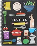YBCPACK A4 Recipe Notebook for Own Recipes, 8.5" x 11" Blank Recipe Book, Spiral Cookbook Recipe Journal Notebook Include 120 Recipes Page