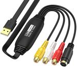 VHS to Digital Converter, RCA to USB Video Converter, USB 2.0 VHS DV VCR Hi8 DVD to Digital Converter for PC TV, MAC Windows Vista Compatible, Convert V ideo from VCR & Camcorder