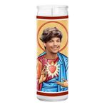 Louis Celebrity Prayer Candle - Saint Candle - 8-inch Glass Prayer Pop Culture Votive - Handmade in USA - Celeb Novelty Best Music Gift