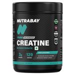 Nutrabay Pure Micronised Creatine Monohydrate Powder 3000 mg/Serving |Trustified Certified | Fast Absorption – Increases Lean Muscle Mass, Strength & Power – 400g, Unflavoured