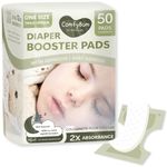 50 Pack Diaper Booster Pads with Adhesive, Stay Dry at Night-Time, No More Leaks, Diaper Liner, Diaper Doubler