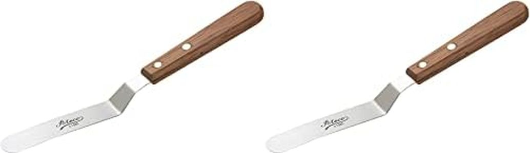 Ateco 1385 Spatula Icing Frosting Spreader Decorating Tool-Wood Handle, 2-Pack