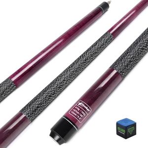 CUEBAR Pool Cue, 58 Inch Pool Cue Stick for Adults, 2-Piece House Bar Billiard Cue Sticks, Hardwood Pool Table Stick for Men Women -Purple,18 Oz