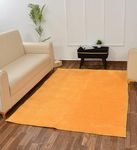 Furnistitchs Premium Premium Soft Poly Microfiber Area Rug Carpets for Living Room Lobby Dining Hall - Rugs Carpet for Living Room (5ft x 7 Feet, Bright Yellow)