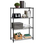 BestOffice Shelf Unit, Garage Shelving Unit 36"x14"x54" 4 Tier 1000LBS Weight Limit Layer Shelf Adjustable Steel Wire Metal Shelving Rack (36"x14"x54", Black)