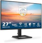 PHILIPS 27E1N1600AM - 27 inch Quad HD monitor, speakers, height adjustable (2560x1440, 100Hz, HDMI 1.4, USB-C (65W PD), USB Hub) black