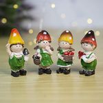 Wonderland ( Set of 4 Mushroom Gnomes Children Figurine for Home décor, Garden Decoration