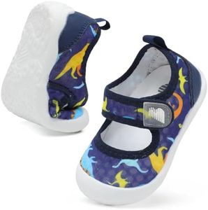 BARERUN Childrens Barefoot Shoes Girl Swim Pool Essentials for Big Boys Beach Gear for Little Kids Water Shoe Baby Walking Socks Blue Size 9.5-10