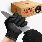 NoCry Professional Safety Work Gloves with Grip and Waterproof Palms - Reinforced Cut Resistant Work Gloves For Men or Women with Touchscreen Tips - Construction Gloves or Metal Working Gloves