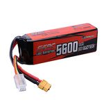 SUNPADOW 3S LiPo Battery 5600mAh 70C 11.1V with XT60 Connector Soft Pack Rechargeable for RC Vehicles Car RC Truck Tank Boat Racing Hobby