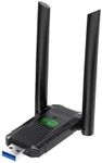 USB WiFi Adapter,1300Mbps WiFi USB 3.0 Dual Band 5G/2.4G, Dual 2dBi Antennas, Supports Windows11/10/8.1/8/7, Wireless Adapter for Desktop Computer Network Adapters