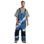 HIEEKDER Men's Ski Bib Insulated Waterproof Snow Pants Bibs Breathable Overalls Outdoor Winterproof Snowboarding Blue