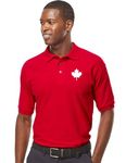 Mens Canada Shirt, Custom Handmade Canada Day Maple Leaf T-shirt for Men L3 (M, Polo, Red)