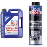 Liqui Moly Touring High Tech 1272 Engine Oil 10 W-30 5 Litres & P000065 Pro-Line Engine Flush, 500 ml