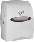 Scott® Essential™ Manual Hard Roll Towel Dispenser (46254), White, for Purple Core Scott® Roll Towels, 12.63" x 16.13" x 10.2" (Qty 1)