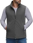 COOFANDY Lightweight Softshell Vest for Men Full-Zip Sleeveless Jacket Golf Vest Windproof Outerwear with Pocket