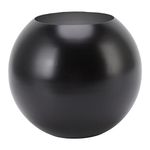 Round Vase, Stainless Steel Round Vase Wedding Vase Nordic Style Modern Stainless Steel Small Flower Vase Ornament, Living Room Office Table Decoration(Matte Black)