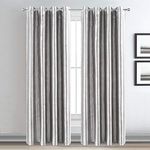 The House Of Emily Blackout Room Darkening Eyelet Curtains - Thermal Insulating Window Curtains | Panels | Drapes - 2 Curtain Set - 2 Tie Backs Included (90" x 112", Silver Embossed)