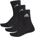 adidas Men's Cush Crw 3pp Socks, Black/White, L UK