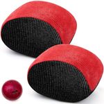 Lewtemi Microfiber Ultra Dry Bowling Grip Ball, 2 Pcs Microfiber Bowling Rosin Bags Bowling Powder Bag for Hands for Golf Lifting Rock Climbing Tennis Gymnastics(Red and Black)