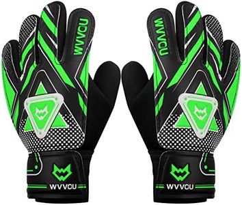 WVVOU Goalkeeper Gloves for Kids Youth, Soccer Goalie Gloves with Double Protection, Anti-Slip Soccer Gloves, Super Grip