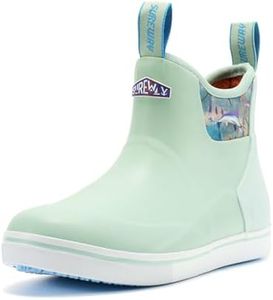SUREWAY Women's Waterproof Ankle Deck Boots, Light Green, Size 6