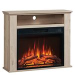 FlameKo Sahara Fireplace with 31" surround and Realistic Flame Effect Heater Natural Light Bronx Oak Multiple Colours Available