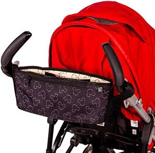 J.L. Childress Disney Baby by Cargo 'N Drinks Parent Tray, Universal Stroller Organizer & Accessory, Mickey Black