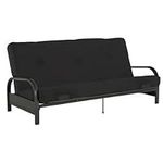 Mainstays Black Metal Arm Futon with 6" Mattress