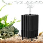 XIULIUU Aquarium Sponge Filter, Submersible Fish Tank Filter, Ultra Quiet Aeration Bio Sponge Corner Filter for Breeding Fry Betta Shrimp Freshwater & Saltwater Fish Tank