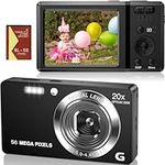 Digital Camera 4K 56MP Autofocus Digital Camera for Kids Teens Boys and Girls, Small Digital Camera 20X Digital Zoom Digital Camera for Photography