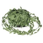 OOTSR Artificial Vines, 262ft Fake Plant Vine Leaves Olive Green Leaf Trim Ribbon for Wedding/Party/Home/Garden Decoration & Garland DIY Craft