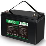 ASUNCELL 12.8V 100Ah LiFePo4 Battery Emergency Power Backup 1280Wh Rechargeable LiFePO4 Battery Built-in BMS Deep Cycle Sealed Phosphate Battery Perfect for rv, Boat, Marine, Solar Panel System