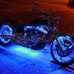 2nd Gen Premium Blue 10 PODS + 4 Strips Motorcycle Engine & Ground Underglow Neon Accent Light Kit with 3 Mode 4-Key Remote