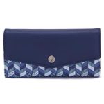 Nautica Polyurethane Money Manager RFID Women's Wallet Clutch Organizer, Navy Blue