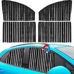 Ovege Car Window Shade 4pcs-Car Side Window Sun Shade Car Curtain Pleated Silky UV Protection Privacy Baby Suction Magnetic (Black-Opaque, Front&Back 4pcs)