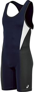 ASICS Legit Wrestling Singlet, Navy/Black, Medium