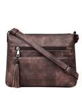 MASINTOR Crossbody Bags for Women, Lightweight Medium Crossbody Purse, Soft Leather Women's Shoulder Handbags with Tassel for Shopping or Travel