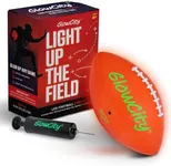 GlowCity Glow in The Dark Football - Size 3 Light Up LED Ball for Kids Ages 8-12 - Cool Sports Gift for Night Outdoor Games - Birthday Gifts Ideas for Kids & Teen Boys Ages 6 7 8 9 10 11 12 Toys Stuff