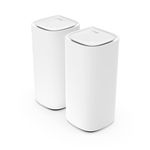 Linksys Velop Pro WiFi 6E Mesh System MX6202-KE — Cognitive Mesh Router with 6 Ghz Band Access & 5.4 Gbps True Gigabit Speed — Whole-Home Coverage up to 6,000 sq. ft. & 400 Devices — 2 Pack
