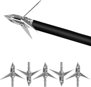 PATWING Hunting Broadheads 100 Grain, 6PK Archery Broadheads, Stainless Steel 3 Blades Fixed Blade Broadhead Arrow Tips Compatible with Crossbow and Compound Bow (100 Grain Sliver)