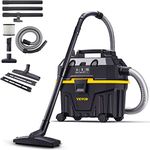 VEVOR Wet Dry Vac, 4 Gallon, 5 Peak HP, 3 in 1 Shop Vacuum with Blowing Function Portable Attachments to Clean Floor, Upholstery, Gap, Car, ETL Listed, Black/Yellow