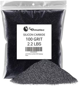 LE LEMATEC Silicon Carbide #100 Grit Sandblasting Media, Abrasive Blasting Sand for Polishing, Surface Prep, Media Blaster, Sandblaster, Rock Tumbling & Rock Tumbler Grit Refill, 2.2lbs Bag (LEI-16)