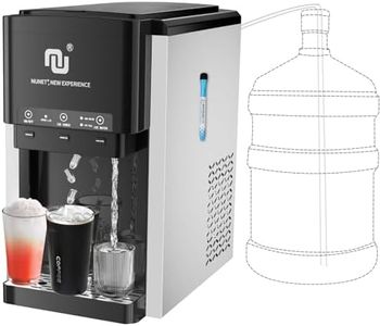 Portable Countertop Ice Maker,Timer/Self Cleaning Ice Machine Make Crystal-Clear Square Cube(Thickness Adjustable),24pcs in 15 Mins/40Lbs in 24H,2 Ways to Add Water,Compact for Home Office Party