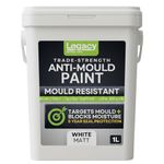 Mifica Legacy Anti Mould Paint White Matt (Water Based) – Mould Resistant Bathroom & Kitchen Paint for Walls & Ceilings | Humidity & Condensation Protection | 1L